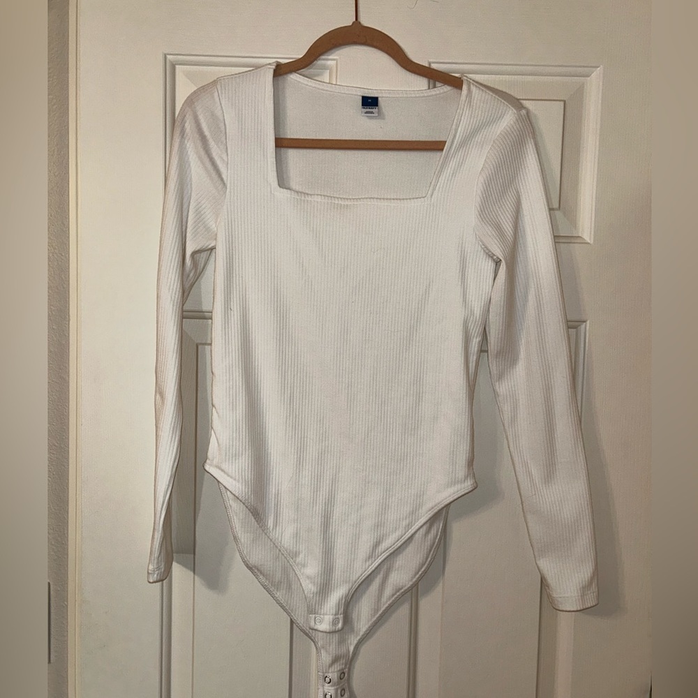 Old Navy Square neck ripped bodysuit